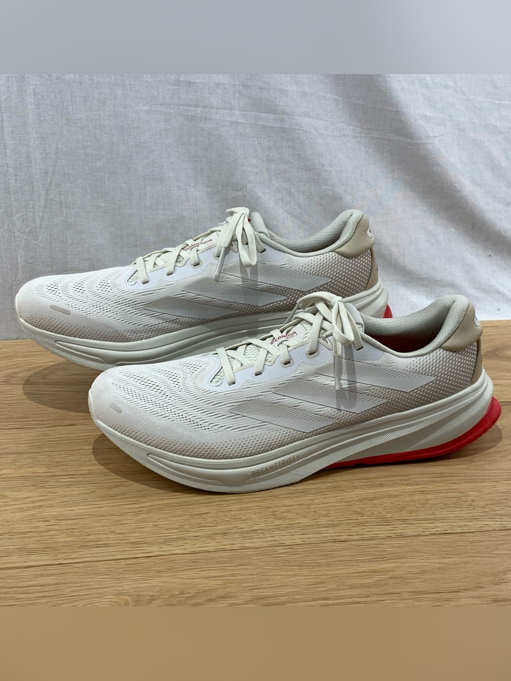 adidas Supernova Rise 2 Men’s Size 12 White Red Athletic Running Shoes